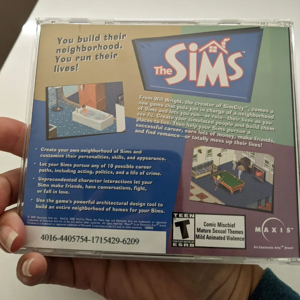 Bundle of 3 The Sims, House Party Expansion Pack,Sim City 3000 Unlimited